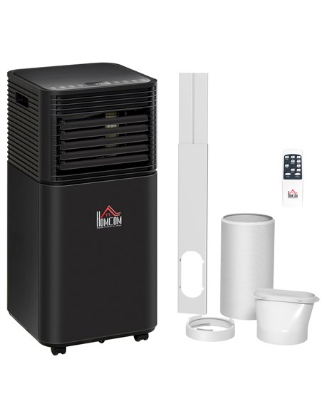 HOMCOM 5000 BTU 4-In-1 Portable Air Conditioner Unit Cooling Dehumidifying Ventilating  for Room up to 18m², with Fan, Remote, 2