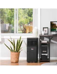 HOMCOM 5000 BTU 4-In-1 Portable Air Conditioner Unit Cooling Dehumidifying Ventilating  for Room up to 18m², with Fan, Remote, 2 2