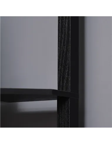 HOMCOM Corner Floor Lamp with Shelves, Modern Tall Standing Lamps for Living Room, Bedroom, with Chain Switch Bulb not Included,