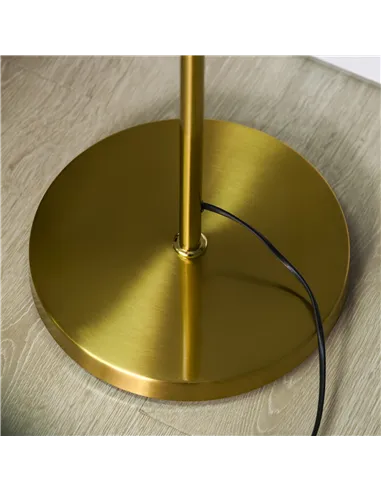 HOMCOM 3-Light Tree Floor Lamps for Living Room, Modern Standing Lamp for Bedroom with Globe Lampshade, Steel Base, Bulb not Inc