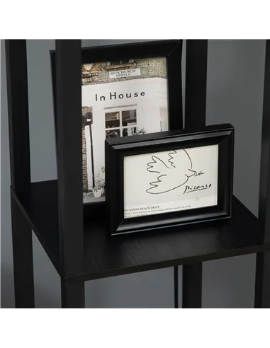 HOMCOM Floor Lamp with Shelves, Dual Light, Modern Tall Standing Lamps for Living Room, Bedroom, with Chain Switch, Bulb not Inc