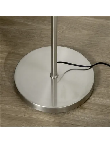 HOMCOM 3-Light Tree Floor Lamps for Living Room, Modern Standing Lamp for Bedroom with Globe Lampshade, Steel Base, Bulb not Inc