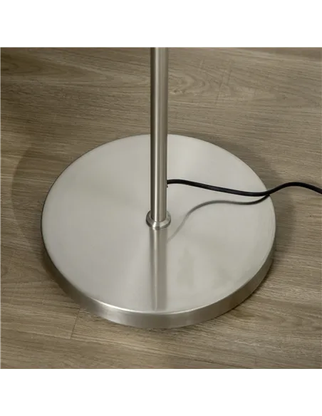 HOMCOM 3-Light Tree Floor Lamps for Living Room, Modern Standing Lamp for Bedroom with Globe Lampshade, Steel Base, Bulb not Inc