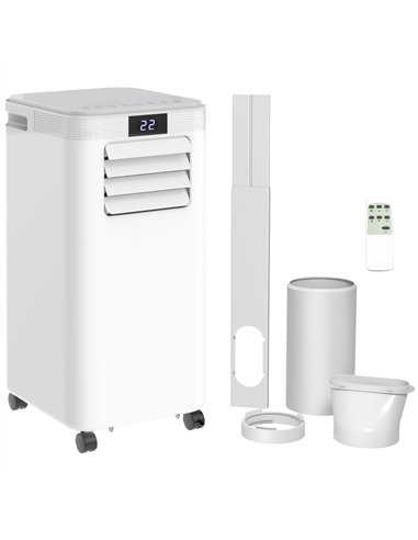 HOMCOM 8000 BTU Air Conditioning Unit, 3-in-1 Portable Air Conditioner, Dehumidifier, Cooling Fan with Remote Control, Digital D