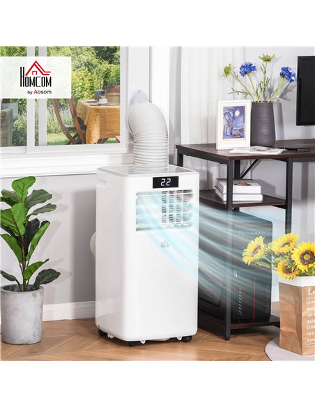 HOMCOM 8000 BTU Air Conditioning Unit, 3-in-1 Portable Air Conditioner, Dehumidifier, Cooling Fan with Remote Control, Digital D