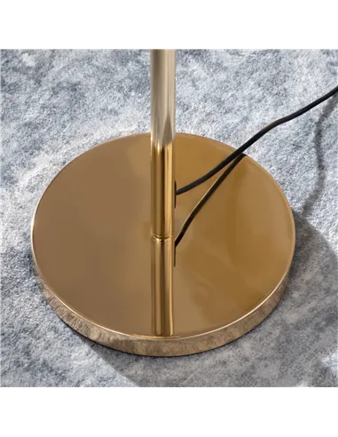 HOMCOM Crystal Floor Lamps for Living Room Bedroom with 5 Light, Modern Upright Standing Lamp, 34x25x156cm, Gold Tone