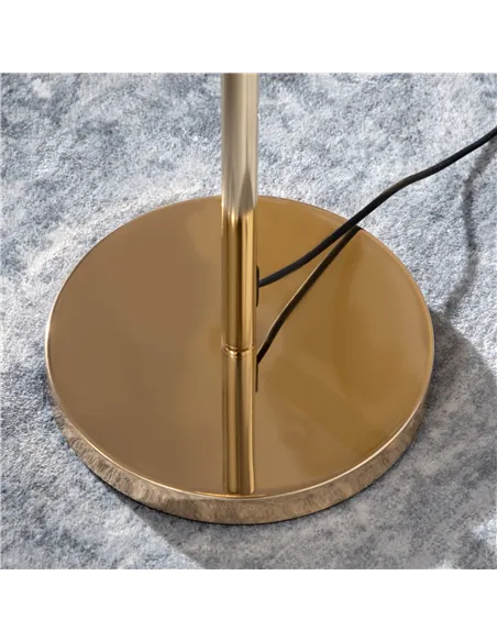 HOMCOM Crystal Floor Lamps for Living Room Bedroom with 5 Light, Modern Upright Standing Lamp, 34x25x156cm, Gold Tone