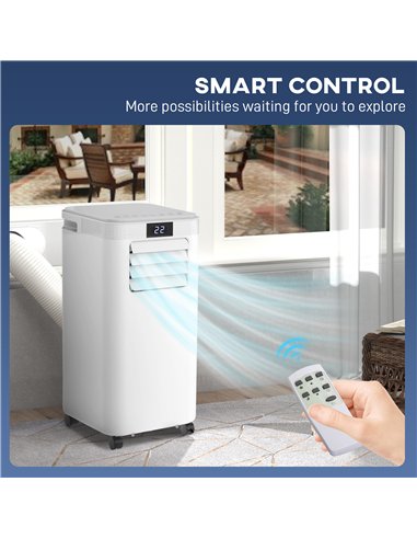 HOMCOM 8000 BTU Air Conditioning Unit, 3-in-1 Portable Air Conditioner, Dehumidifier, Cooling Fan with Remote Control, Digital D
