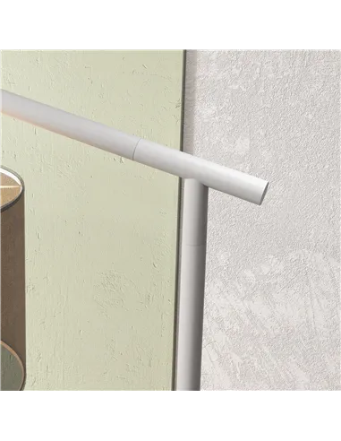 HOMCOM Metal Frame Floor Lamp with 350 Degree Rotating Lampshade, for Living Room and Bedroom, LED Bulb Included, Grey