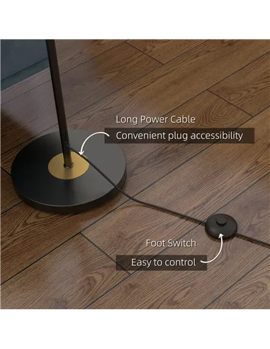 HOMCOM Tree Floor Lamp for Living Room Bedroom with 3 Light, Modern Standing Lamp, (Bulb not Included), 162cm, Grey