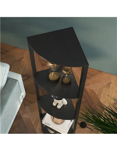 HOMCOM Corner Floor Lamp for Living Room Bedroom with Dimmable Warm White LED Light, Modern Tall Standing Lamp, Black