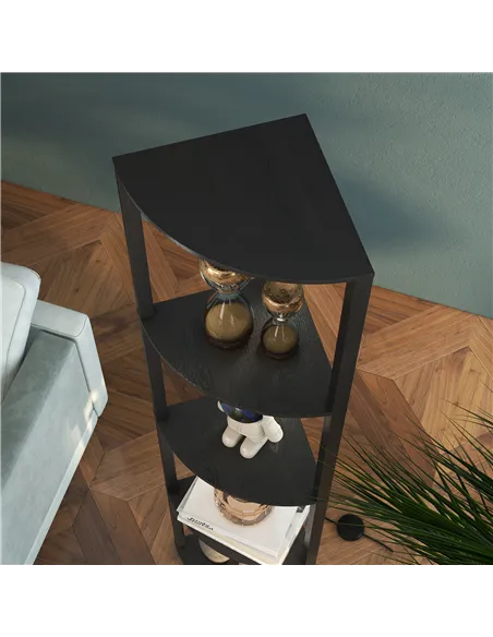 HOMCOM Corner Floor Lamp for Living Room Bedroom with Dimmable Warm White LED Light, Modern Tall Standing Lamp, Black
