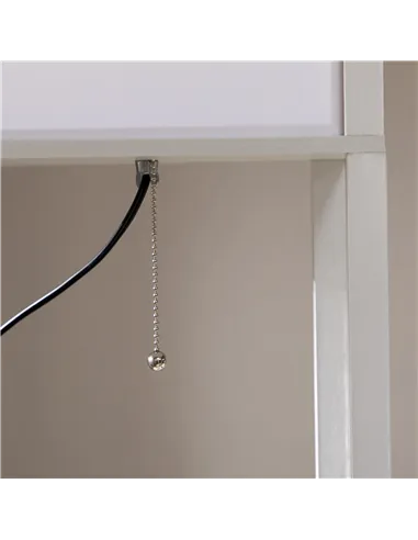 HOMCOM 156cm Floor Lamp Shelving Unit - White