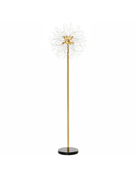 HOMCOM 160cm Dandelion-Crystallite Floor Lamp, with Foot Switch