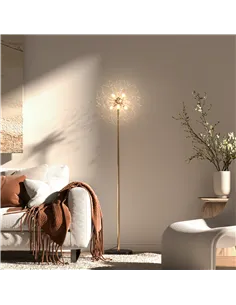 HOMCOM 160cm Dandelion-Crystallite Floor Lamp, with Foot Switch 2