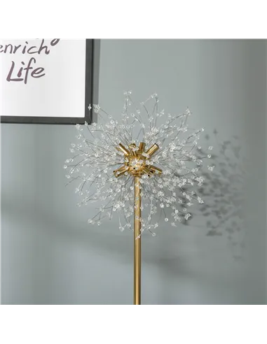 HOMCOM 160cm Dandelion-Crystallite Floor Lamp, with Foot Switch