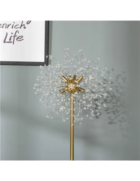 HOMCOM 160cm Dandelion-Crystallite Floor Lamp, with Foot Switch