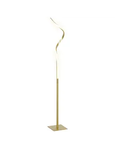HOMCOM LED Floor Lamp with 3 Adjustable Brightness, Modern Dimmable Standing Lamp with Foot Switch for Bedroom, Living Room, Gol