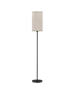 HOMCOM Floor Lamp, Modern Standing Lamp with Linen Shade, Tall Lamps for Living Room, Bedroom, with Foot Switch, Bulb not Includ