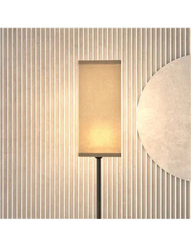 HOMCOM Floor Lamp, Modern Standing Lamp with Linen Shade, Tall Lamps for Living Room, Bedroom, with Foot Switch, Bulb not Includ