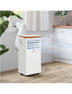HOMCOM 9000 BTU Air Conditioning Unit, 3-in-1 Portable Air Conditioner, Dehumidifier, Cooling Fan with Remote, LED Display, 2 Sp 2