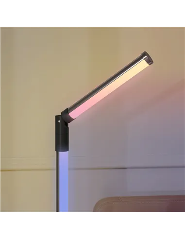 HOMCOM LED Floor Lamp, 360° RGB Detachable Corner Floor Lamp with App & Remote Control, Colour Changing Standing Lamp with Music