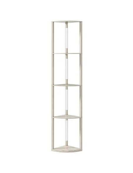 HOMCOM Three-Tier Corner Floor Lamp