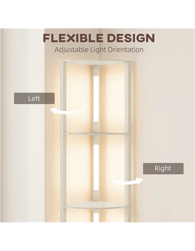 HOMCOM Three-Tier Corner Floor Lamp