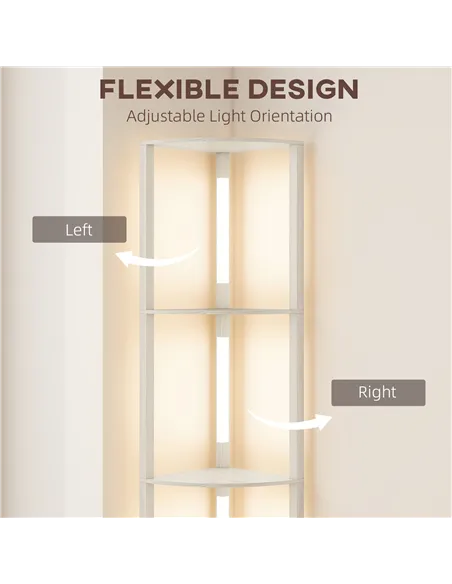 HOMCOM Three-Tier Corner Floor Lamp