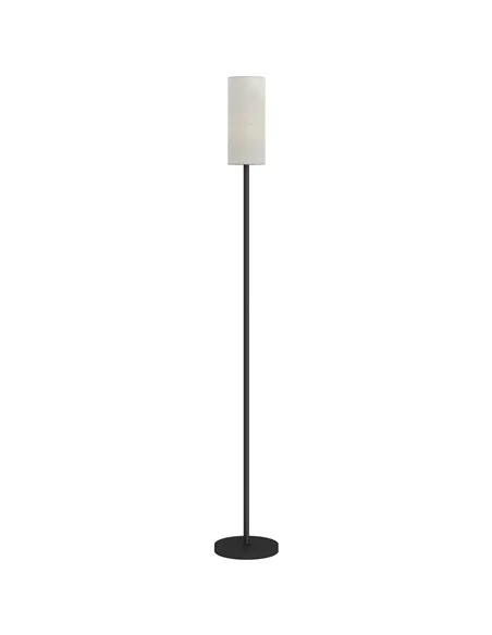 HOMCOM Floor Lamp for Living Room, Modern Standing Lamp with Linen Shade & Foot Switch, Minimalist Tall Pole Lampshade for Bedro