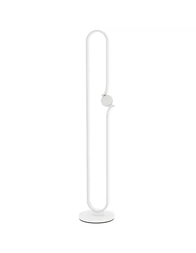 HOMCOM LED Floor Lamp, Dimmable Floor Standing Lamp with Glass Night Light, Foot Switch for Living Room, Bedroom, Office, White