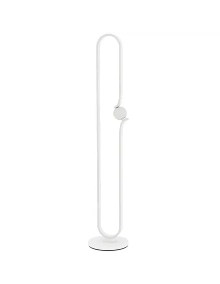 HOMCOM LED Floor Lamp, Dimmable Floor Standing Lamp with Glass Night Light, Foot Switch for Living Room, Bedroom, Office, White