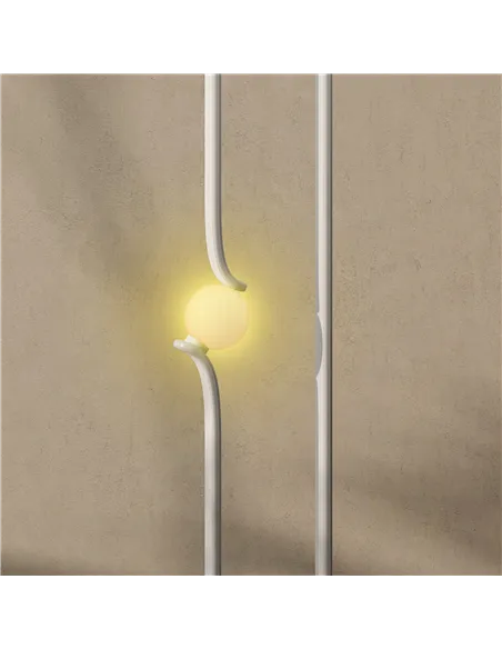 HOMCOM LED Floor Lamp, Dimmable Floor Standing Lamp with Glass Night Light, Foot Switch for Living Room, Bedroom, Office, White