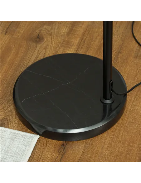 HOMCOM Rattan Floor Lamp for Living Room, Farmhouse Arc Standing Lamp with Dual-Layer Shade & Foot Switch, Height Adjustable Min