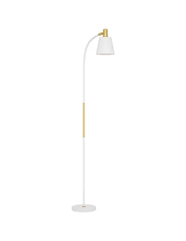 HOMCOM Floor Lamp for Living Room, Spotlight Reading Standing Lamp with Adjustable Height, Rocker on/off Switch, Indoor Task Lig