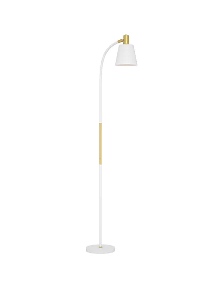 HOMCOM Floor Lamp for Living Room, Spotlight Reading Standing Lamp with Adjustable Height, Rocker on/off Switch, Indoor Task Lig