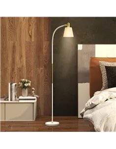 HOMCOM Floor Lamp for Living Room, Spotlight Reading Standing Lamp with Adjustable Height, Rocker on/off Switch, Indoor Task Lig 2