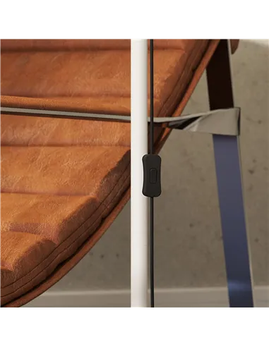 HOMCOM Floor Lamp for Living Room, Spotlight Reading Standing Lamp with Adjustable Height, Rocker on/off Switch, Indoor Task Lig