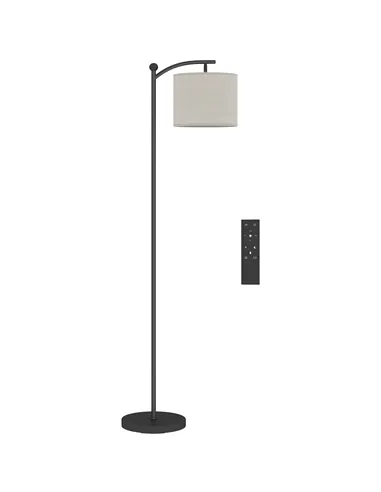HOMCOM LED Floor Lamp, Stepless Dimmable Reading Standing Lamp with Magnetic Remote Control and 11 Colours Temperature & 11 Brig