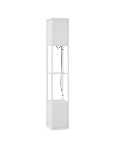 HOMCOM Duo Light Floor Shelves - White