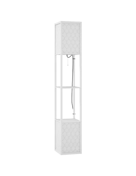 HOMCOM Duo Light Floor Shelves - White