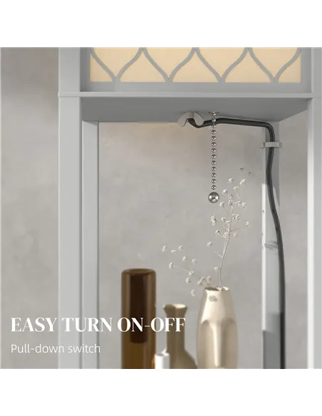 HOMCOM Three-Shelf Standing Lamp - Grey/White