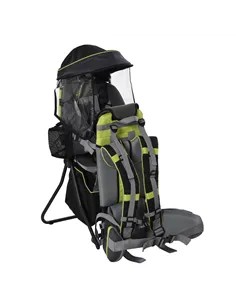 HOMCOM Baby Hiking Backpack Carrier Child Carrier with Ergonomic Hip Seat Detachable Rain Cover Adjustable Straps Stand for Todd