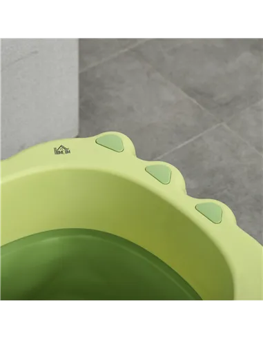 HOMCOM Foldable Baby Bathtub, with Stool - Green