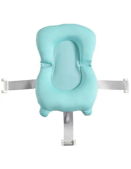 HOMCOM Baby Bath Tub for Toddler Kids Infant Ergonomic Foldable Secure Non-Slip Portable with Baby Cushion for 0-3 Years Green