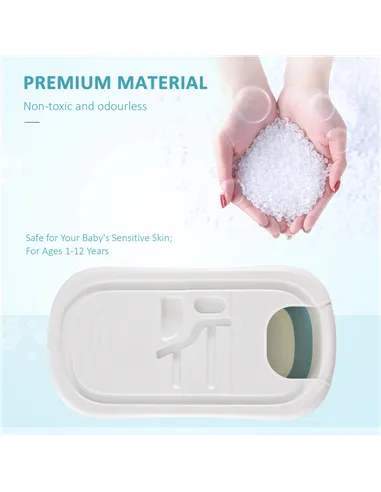 HOMCOM Foldable Bathtub Kids Bath Tub with Lid Large Freestanding Bathtubs Home Sauna for Toddler Children Teenage 1 - 12 Years