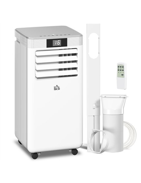 HOMCOM 10000 BTU Air Conditioning Unit, 4-in-1 Portable Air Conditioner, Dehumidifier, Cooling, Fan, Sleep Mode, with Remote Con