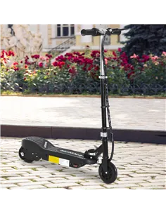 HOMCOM Folding Kids Electric Scooter Ride on Toy, Age 7-14-Black 2