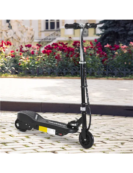 HOMCOM Folding Kids Electric Scooter Ride on Toy, Age 7-14-Black