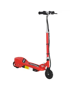 HOMCOM Folding Electric Kids Scooter Ride on Age 7-14, Red/Black